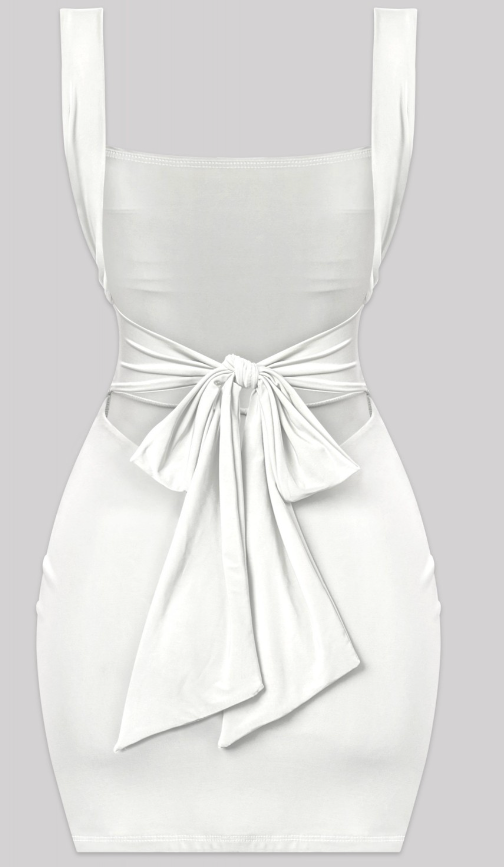 Dallas Side Slit Dress (White)
