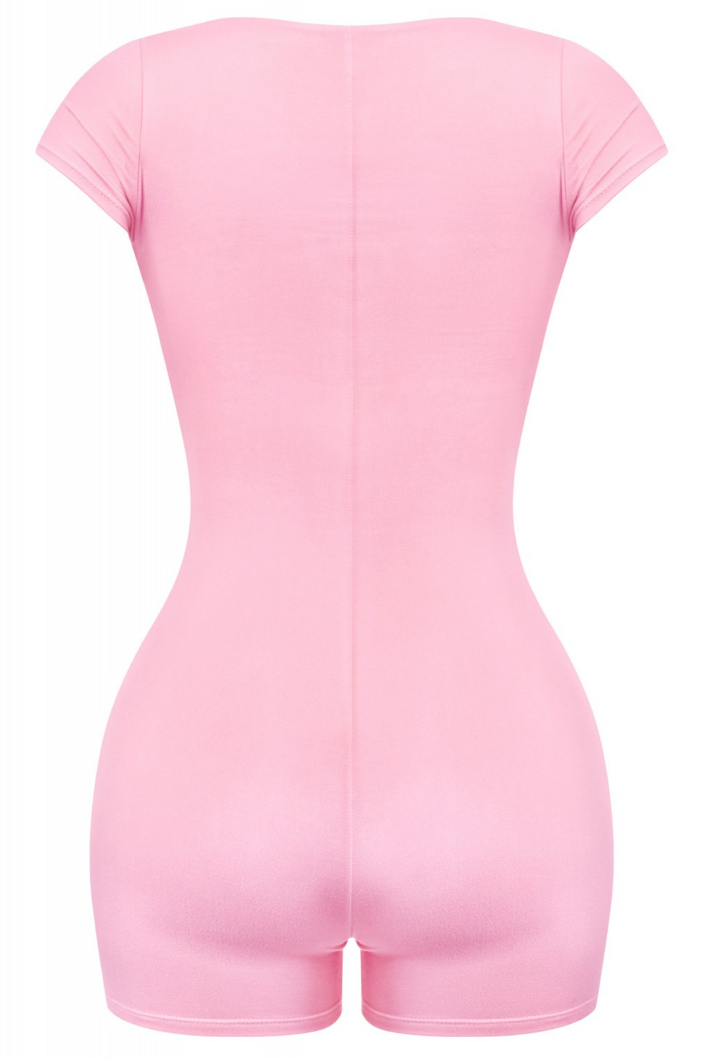 Madalyn Short Sleeve Romper (Rose Pink)