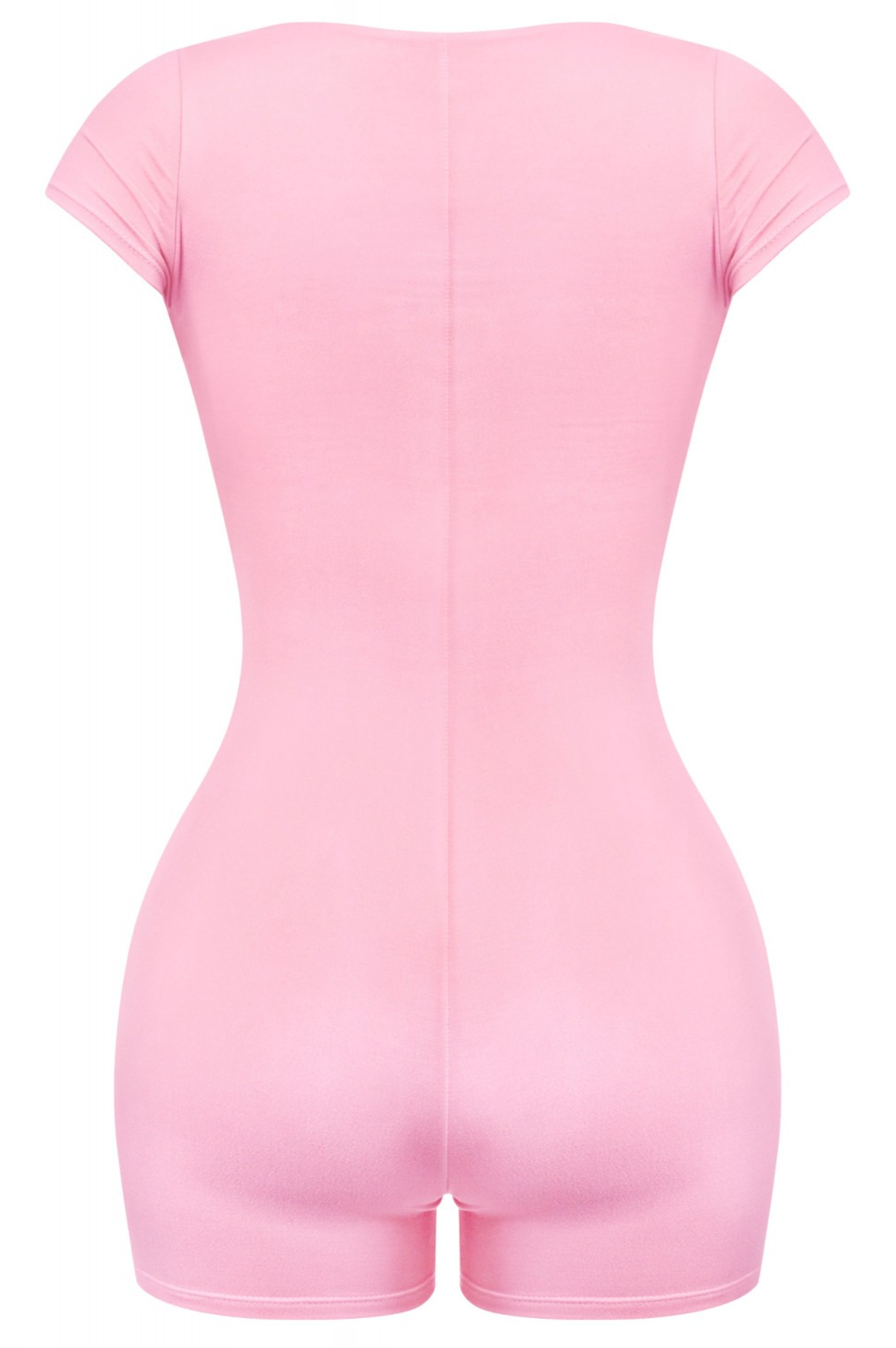 Madalyn Short Sleeve Romper (Rose Pink)