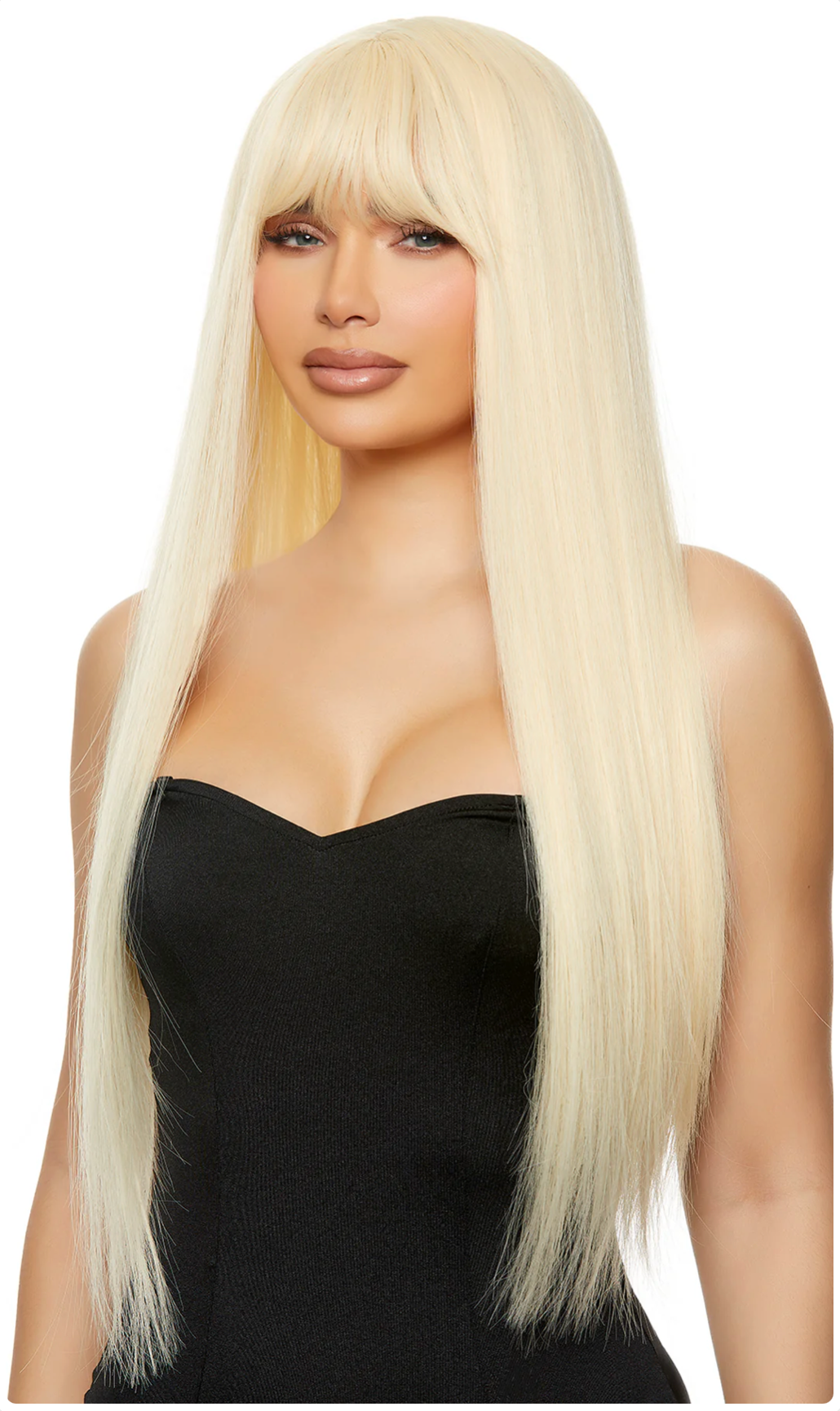 Straight Wig With Bangs (Blonde)