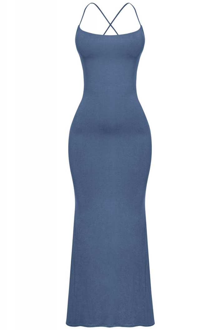 Lupa Maxi Dress (Navy Blue)