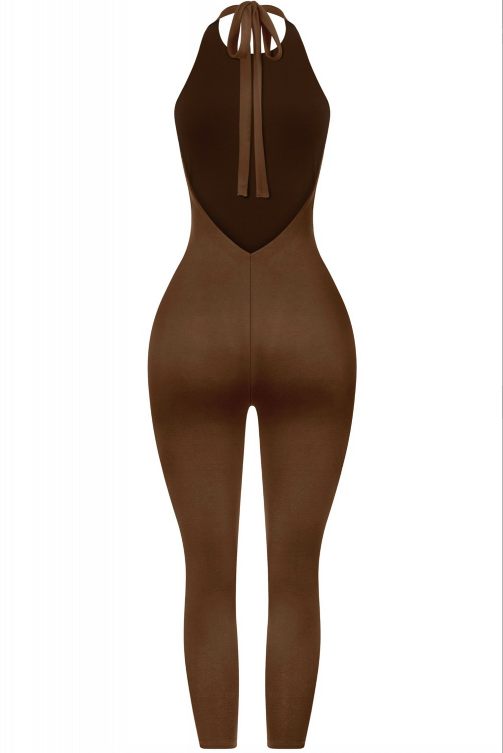 Yasmin Halter Jumpsuit (Brown)
