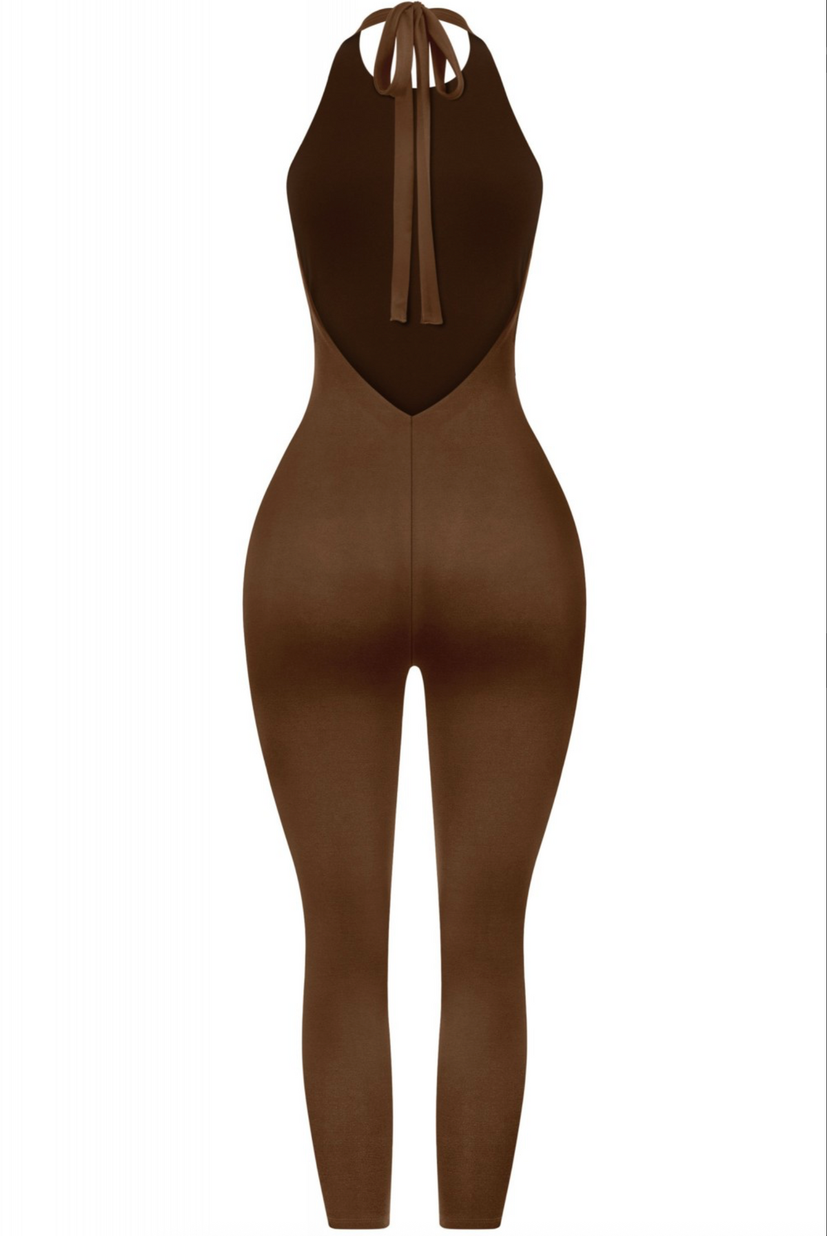 Yasmin Halter Jumpsuit (Brown)