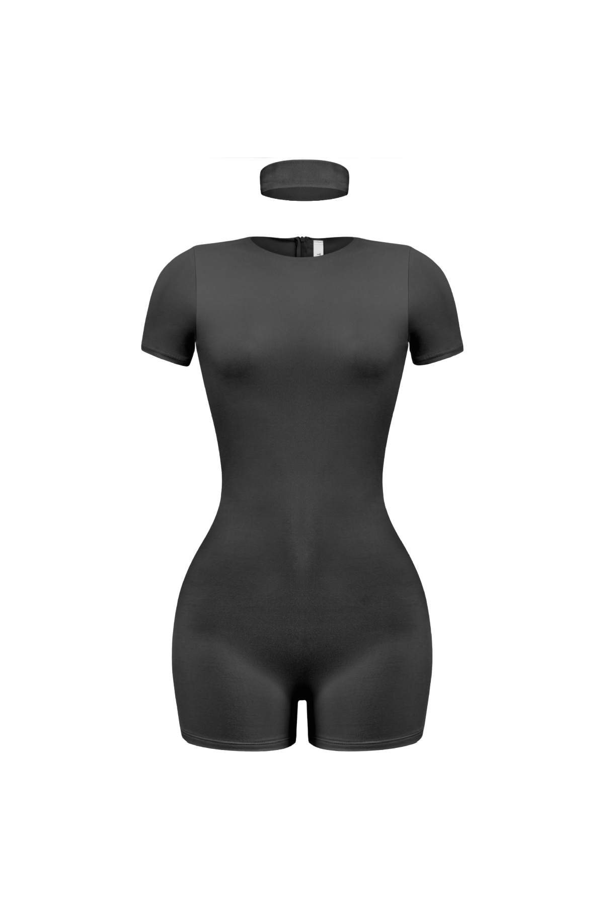 Luna Romper W/ Headband (Black)