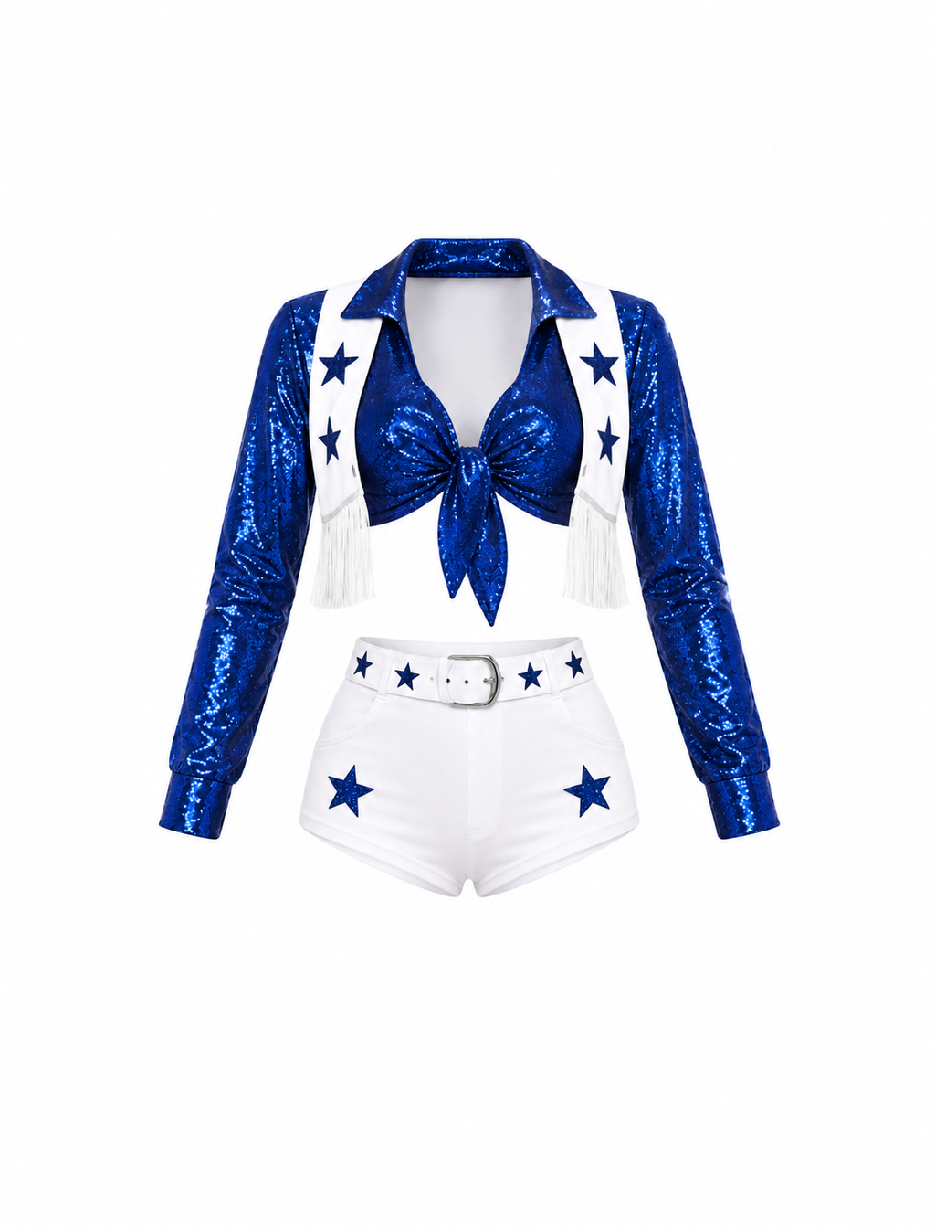 Dallas Cowgirl Cheerleader Costume (Blue Multi)