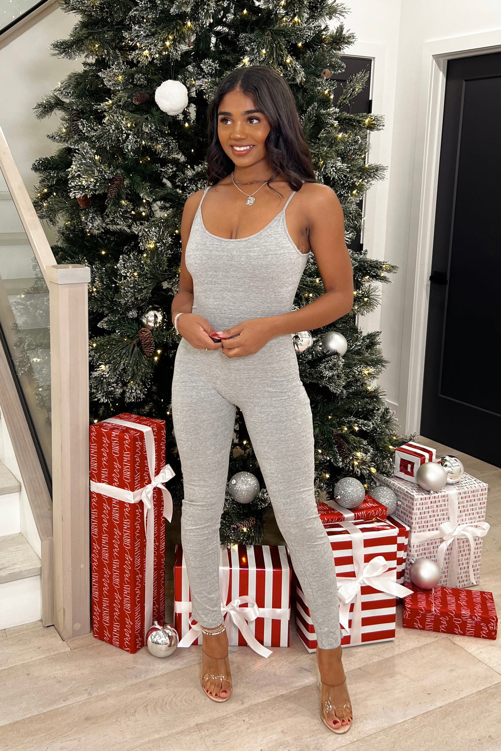 Claire Jumpsuit (Heather Grey)