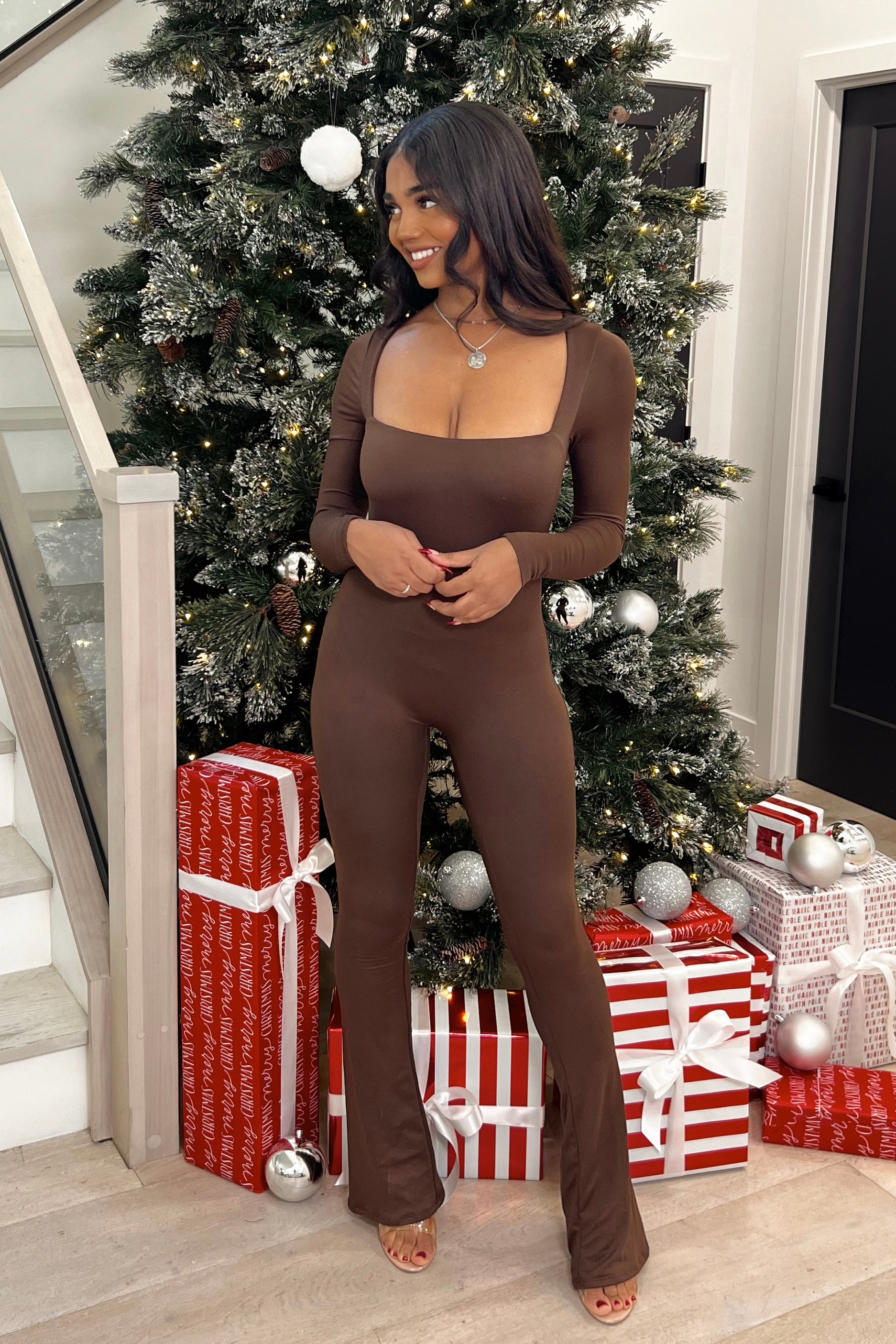 Ella Comfort Jumpsuit (Brown)