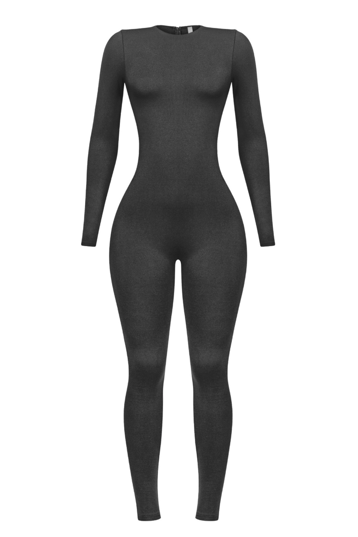 Jaxx Super Soft L/S Jumpsuit (Black)