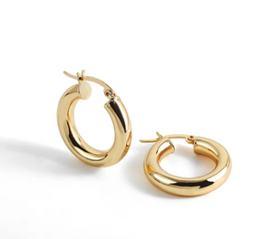 Athena Circle Hoop Earrings (Gold)