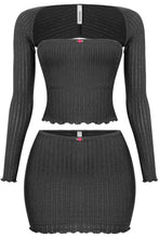 Load image into Gallery viewer, Enya Tube Mini Skirt Set (Black)