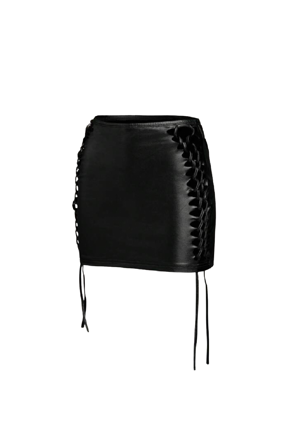 Aria Braided Mini Skirt (Black)
