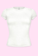 Load image into Gallery viewer, Ginny Short Sleeve Basic Top (Off White)