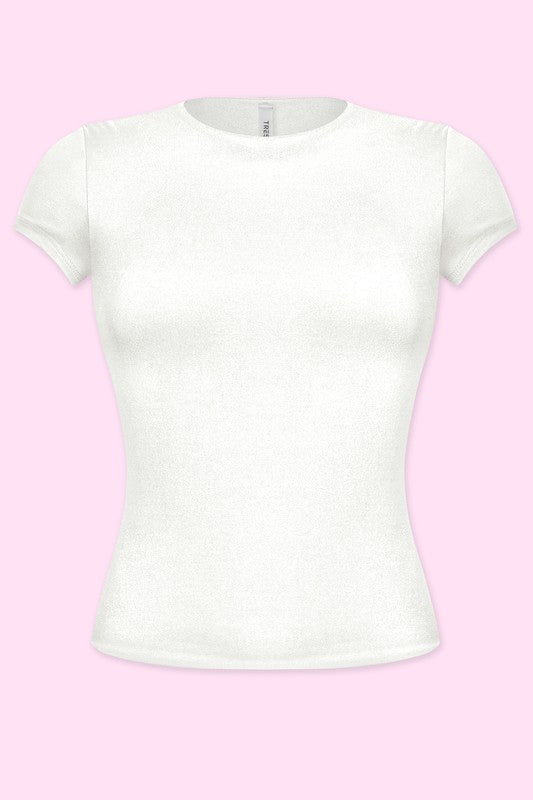 Cara Short Sleeve Top (Off White)