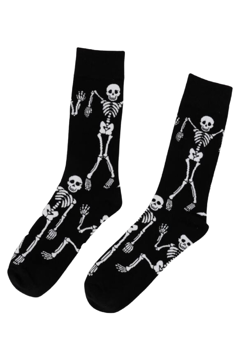 Spooky Bone Socks (Black)
