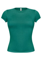 Load image into Gallery viewer, Cara Short Sleeve Top (Hunter Green)