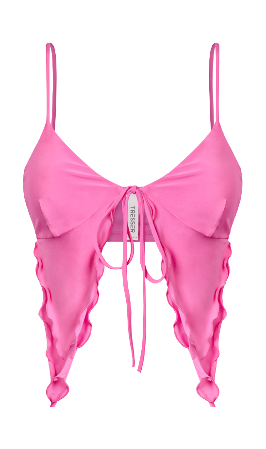 Shayla Open Front Top (Hot Pink)