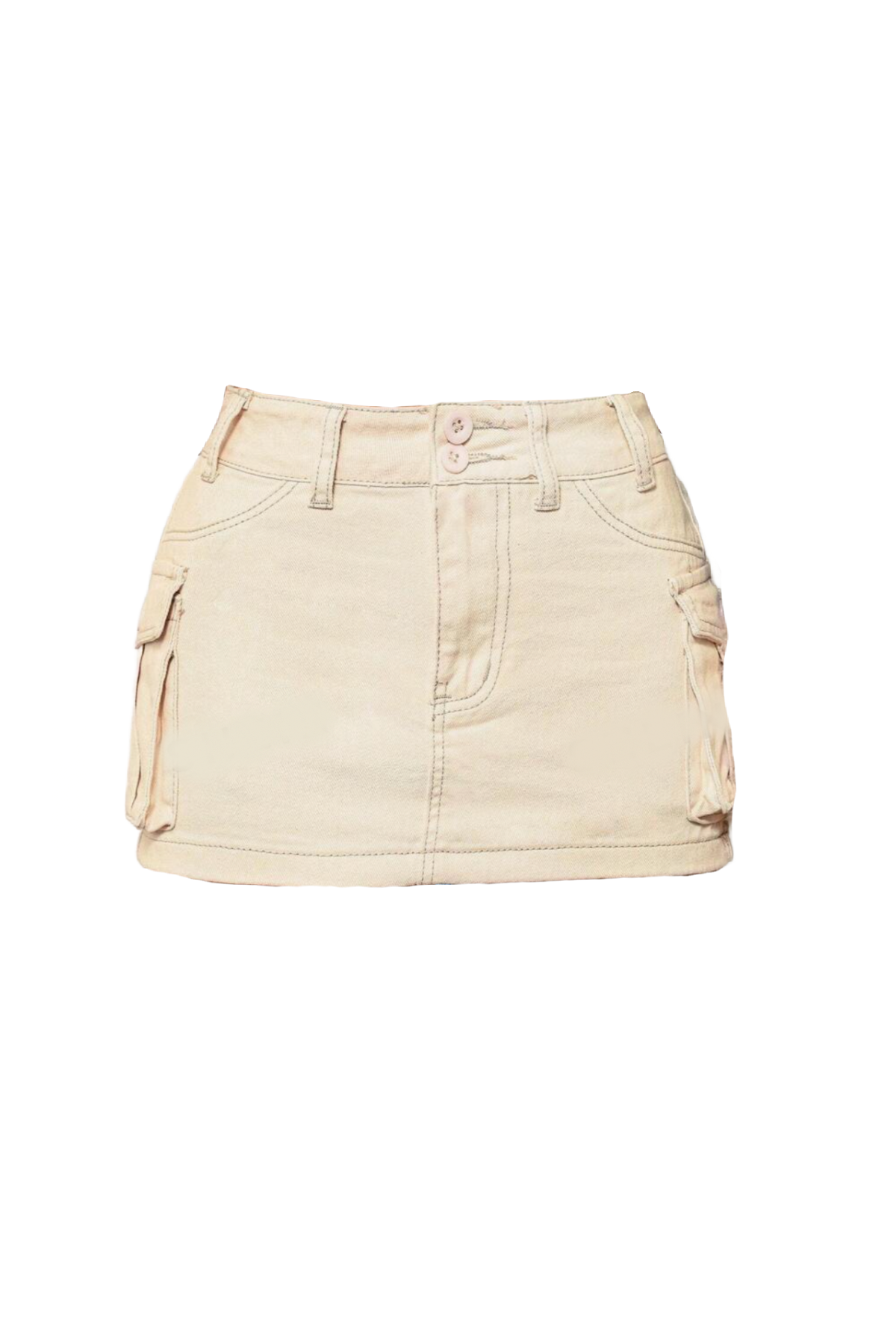 Reese Cargo Skirt (Ivory White)