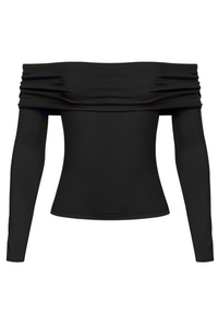 Zara Off Shoulder L/S Top (Black)