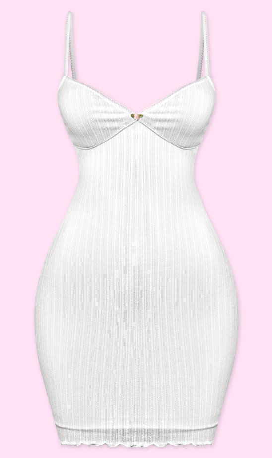 Mila Cami Mini Dress (White)