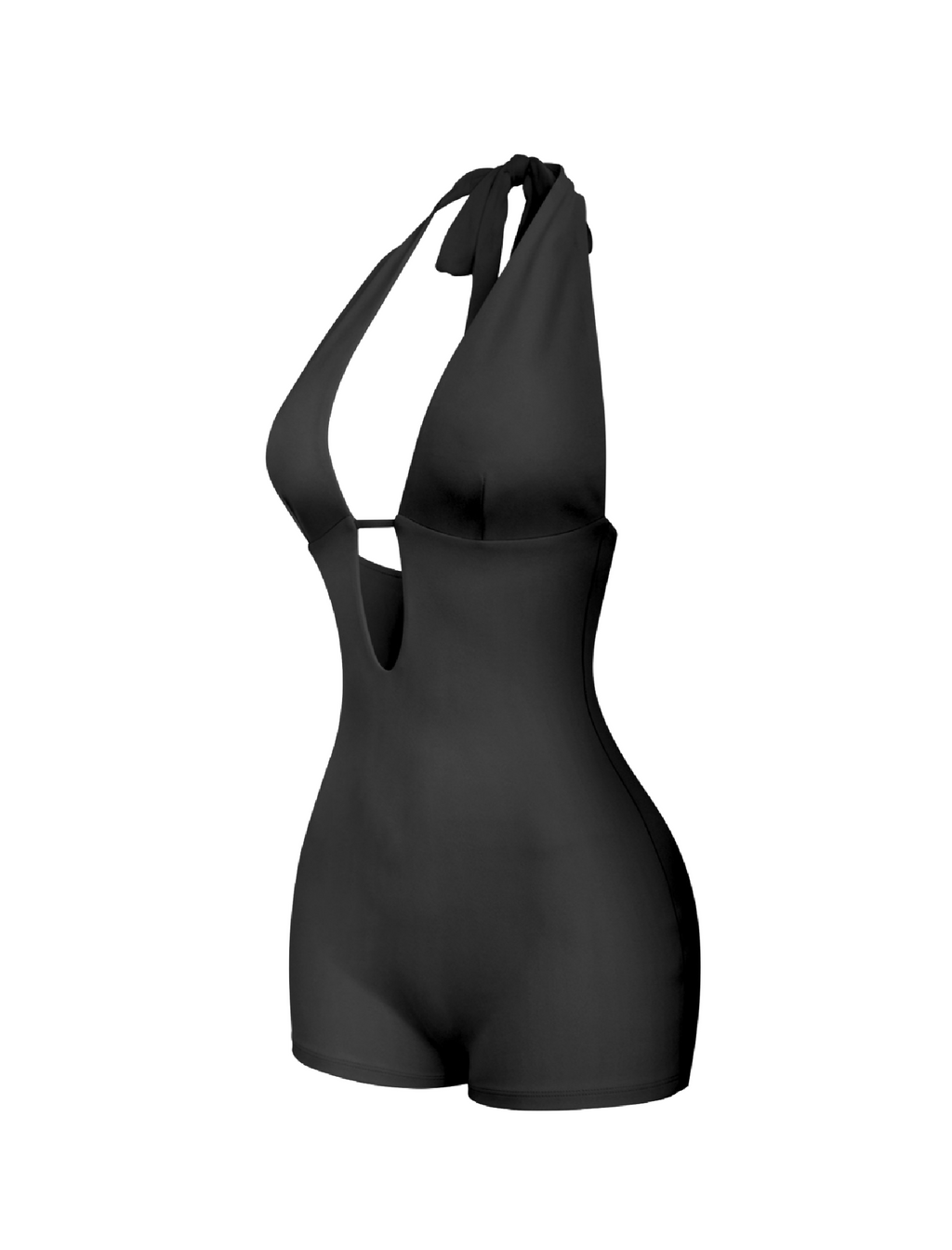 Janie Halter Romper (Black)