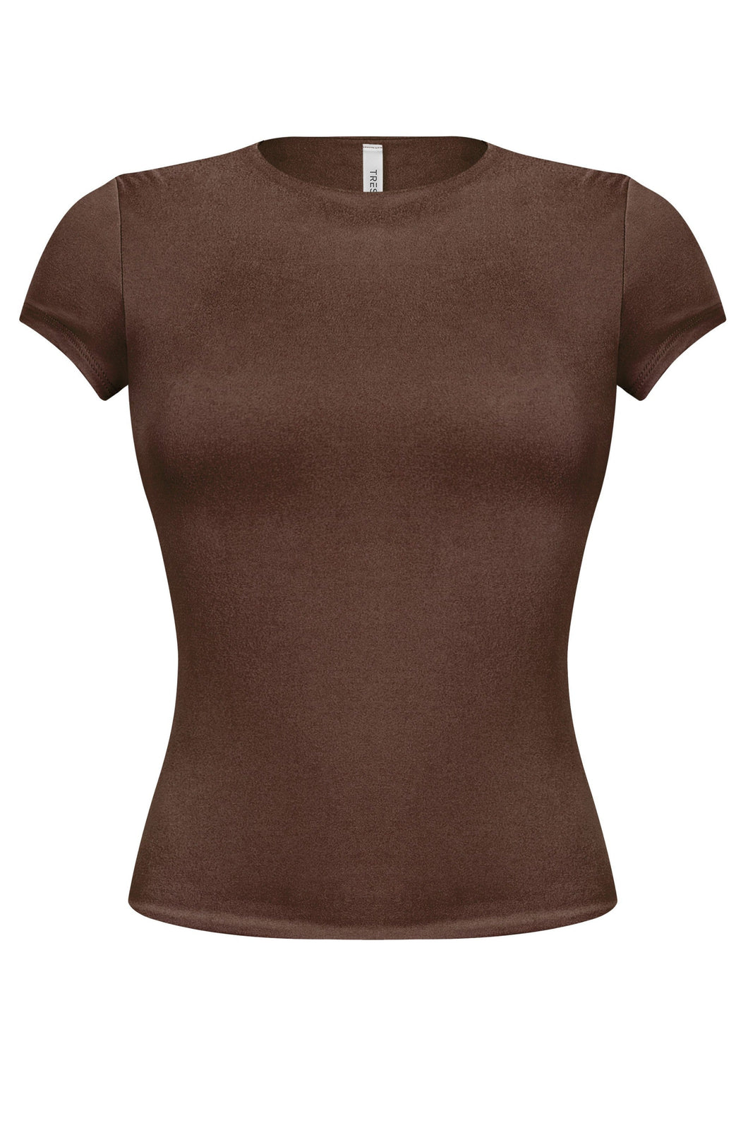 Cara Short Sleeve Top (Chocolate Brown)