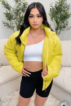 Load image into Gallery viewer, Penelope Puffer Jacket (Lime Yellow)