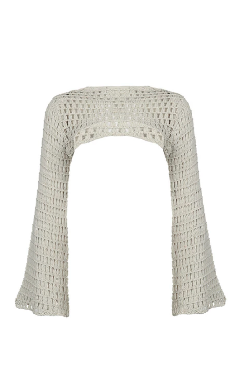 Ellis Knit L/S Net Shrug (Beige Grey)