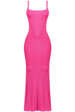 Load image into Gallery viewer, Meli Ribbed Maxi Dress (Fuchsia Pink)