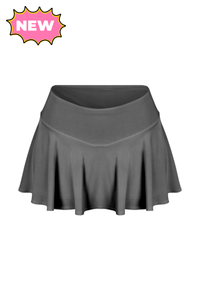Bria Mini Tennis Skirt (Charcoal Grey)