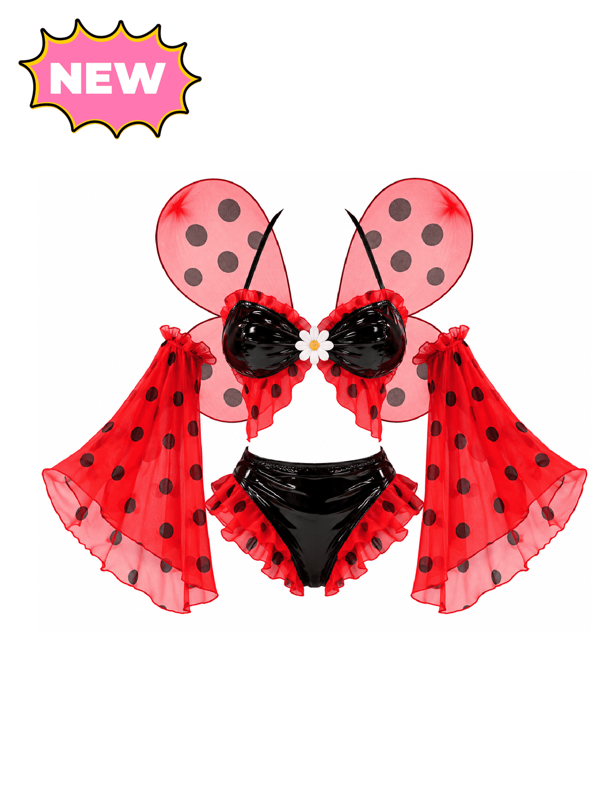 Little Miss Ladybug Costume (Red/Black)