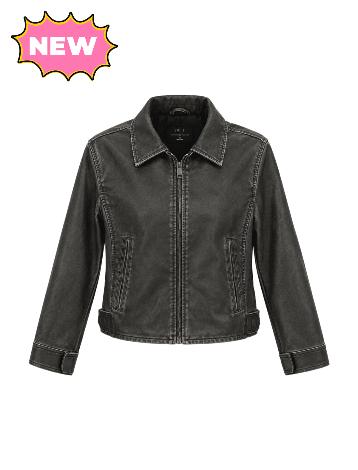 Michael Faux Leather Jacket (Black)