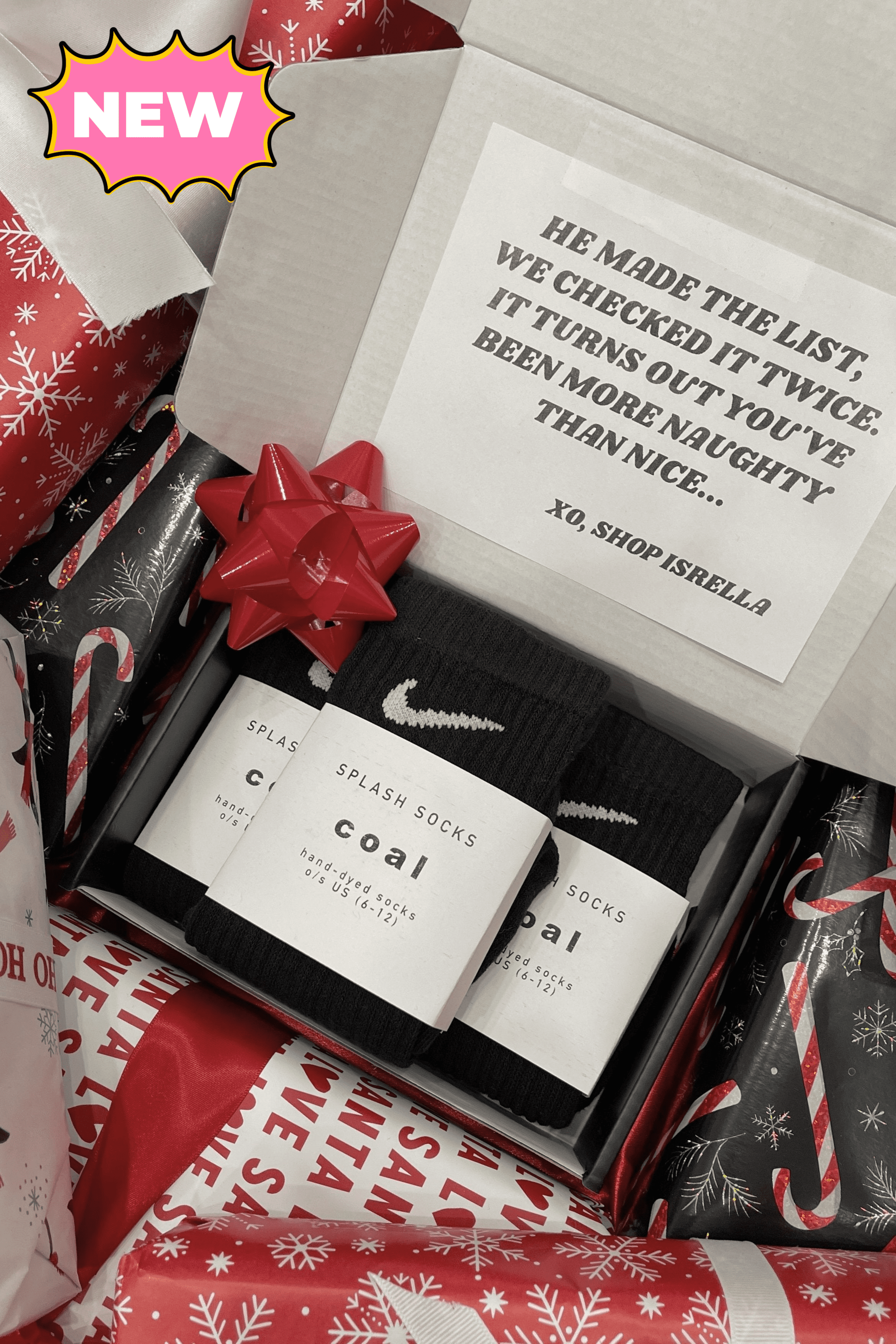 Naughty Box of Coal (3 pairs)