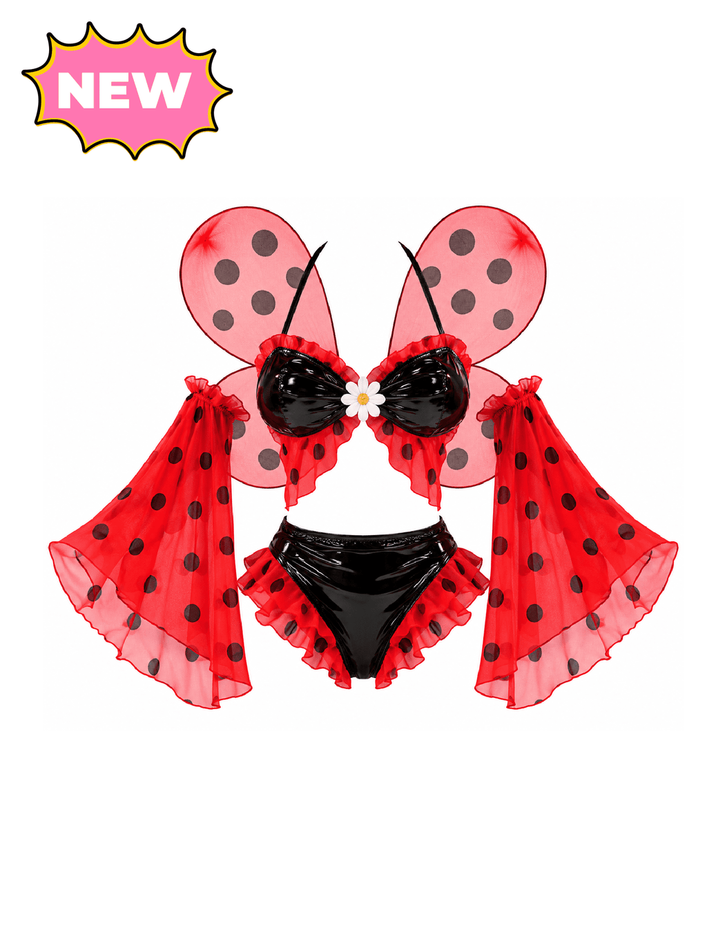 Little Miss Ladybug Costume (Red/Black)