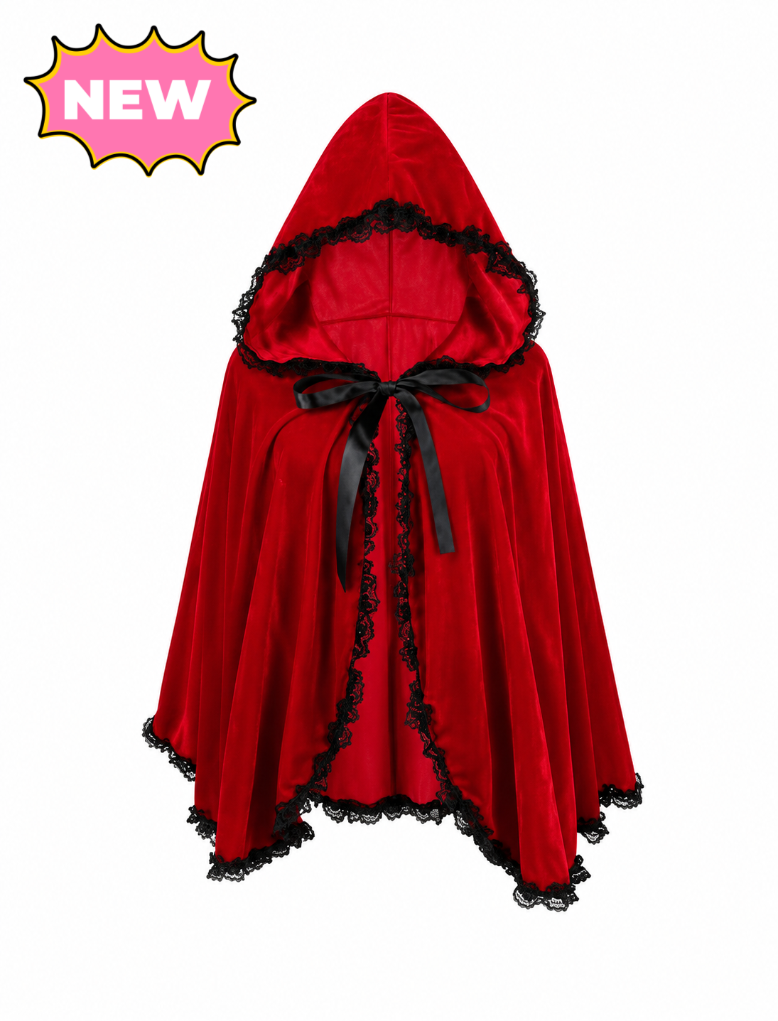Red Riding Hood Lace Cape (Red)