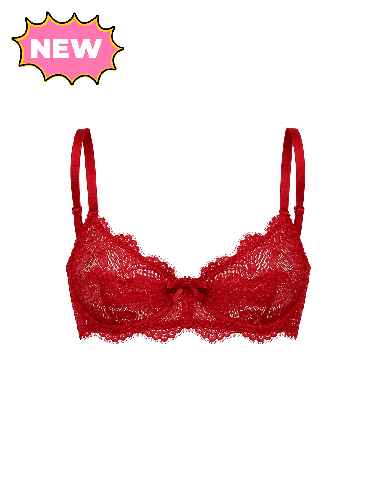 Kyrie Lace Bra (Red)