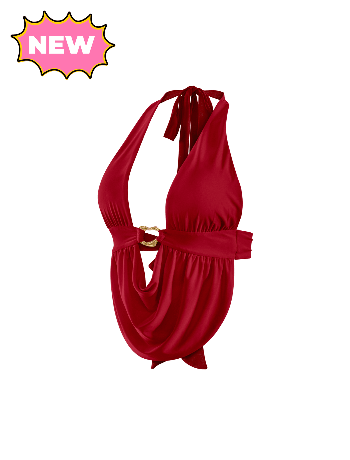 Argent Halter Top (Dark Red)
