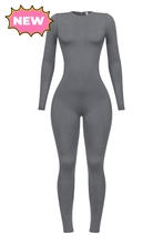 Load image into Gallery viewer, Jaxx Super Soft Long Sleeve Jumpsuit (Charcoal)