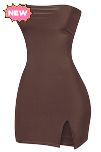 Abba Mini Tube Dress (Chocolate Brown)