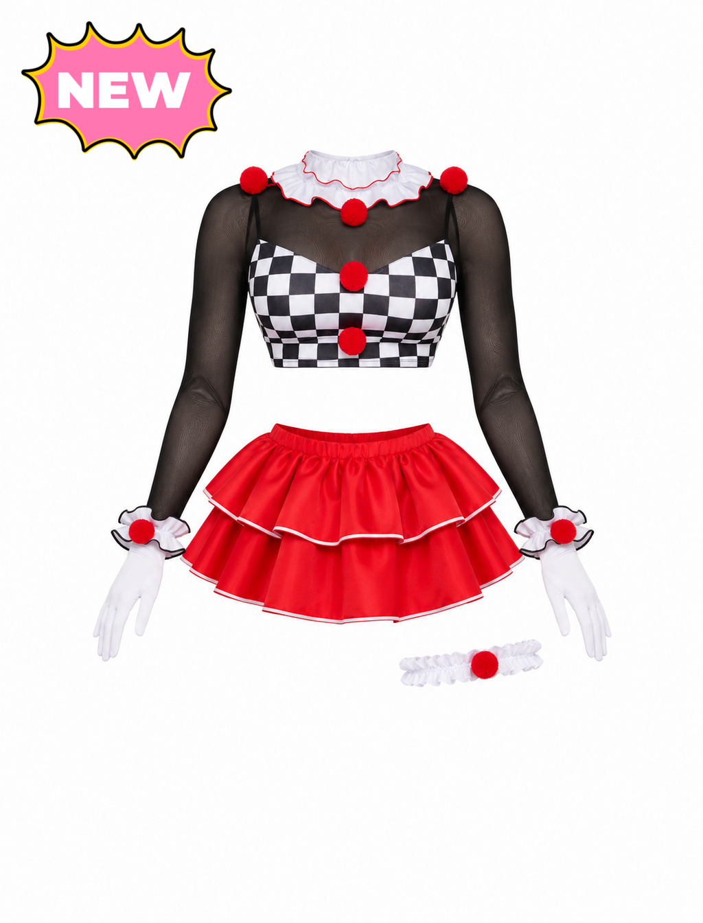 Clown Cutie Costume (Red Multi)