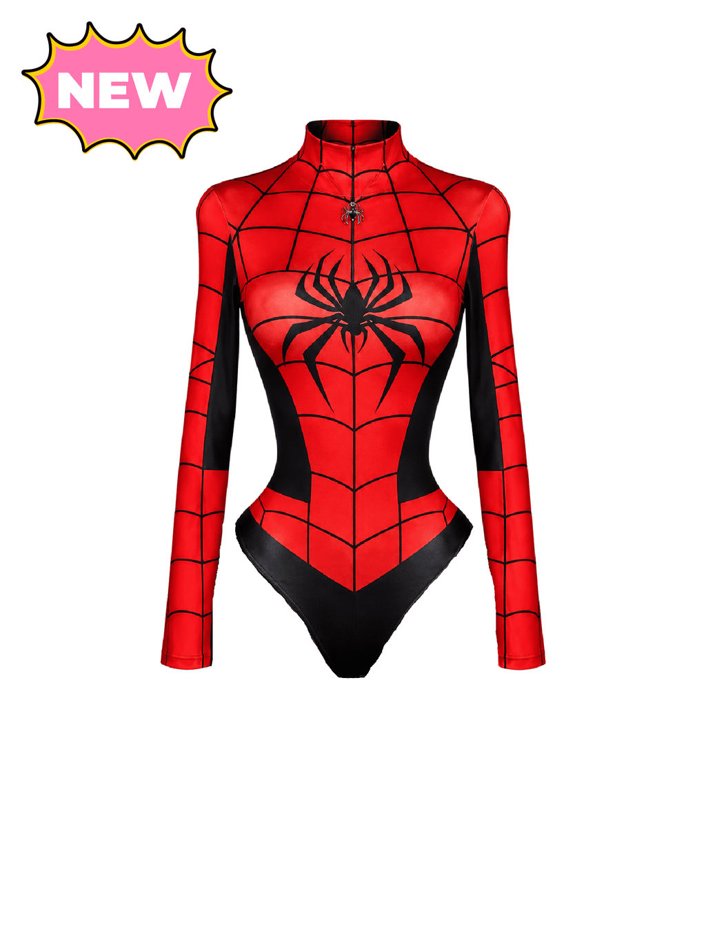Spider Man Bodysuit Costume (Red/Black)