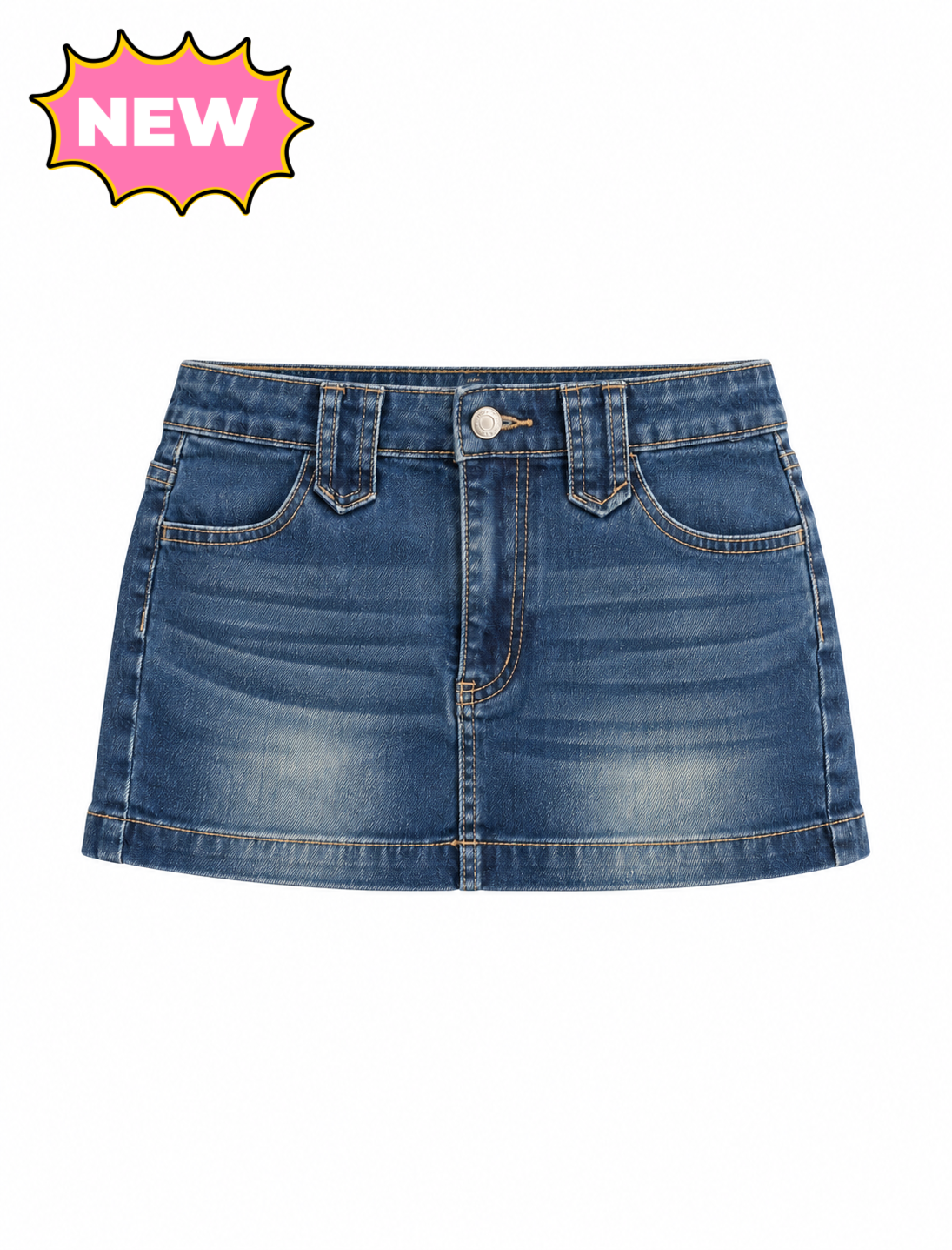 Inara Mini Denim Skirt (Blue Faded Denim)