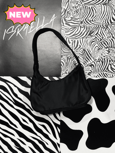 Emery Nylon Shoulder Bag (Black)