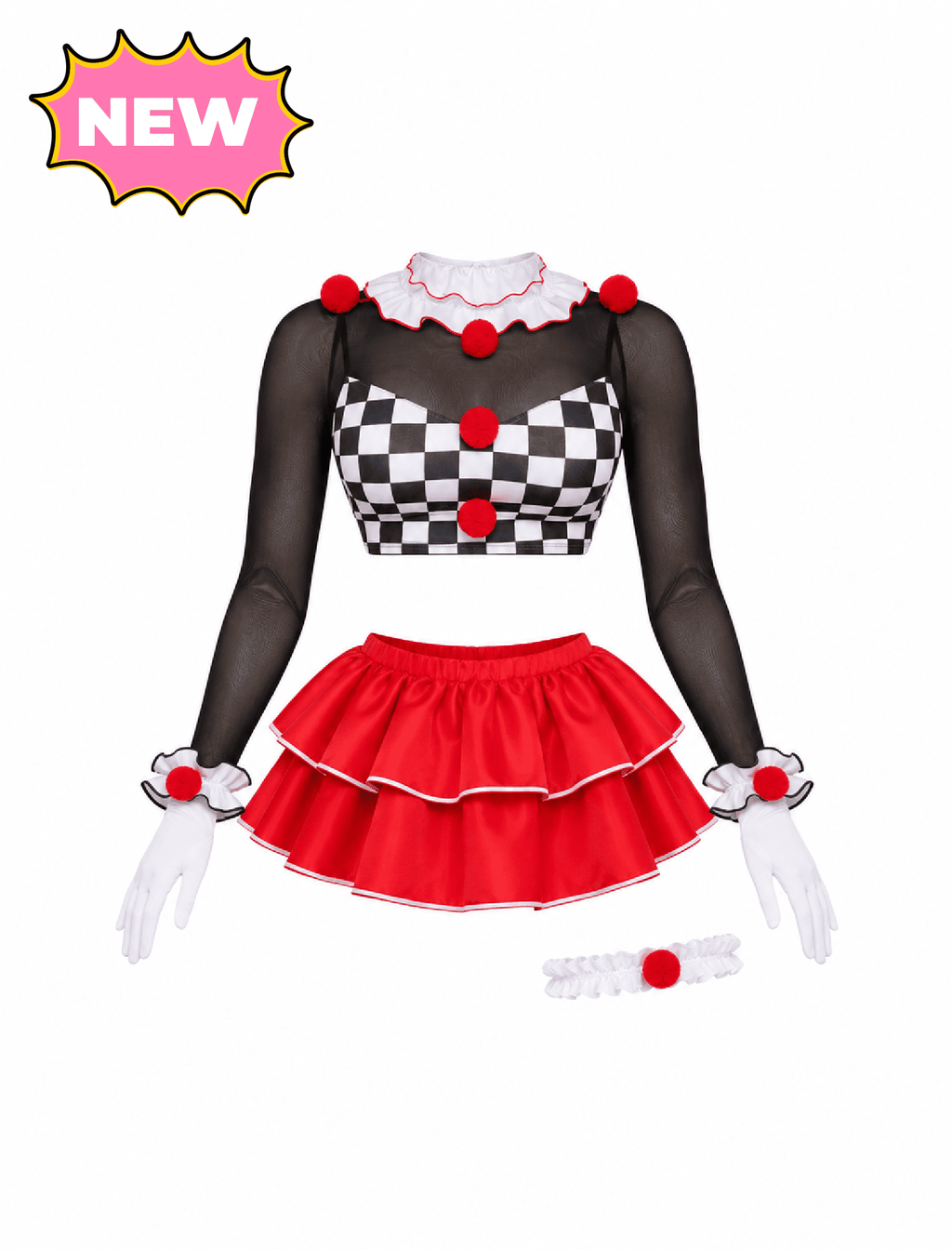 Clown Cutie Costume (Red Multi)