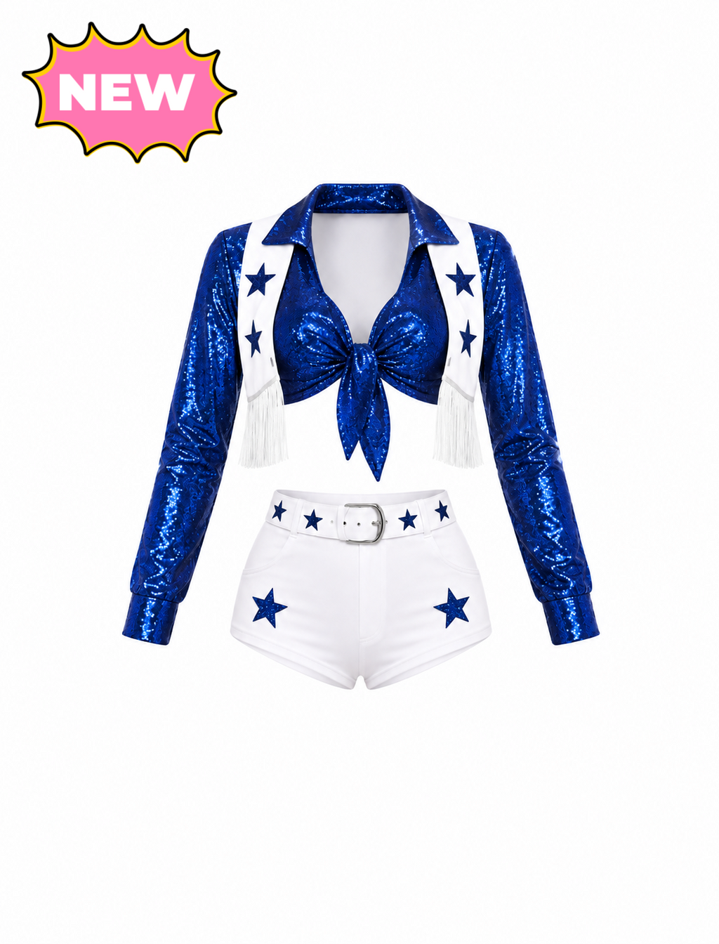 Dallas Cowgirl Cheerleader Costume (Blue Multi)