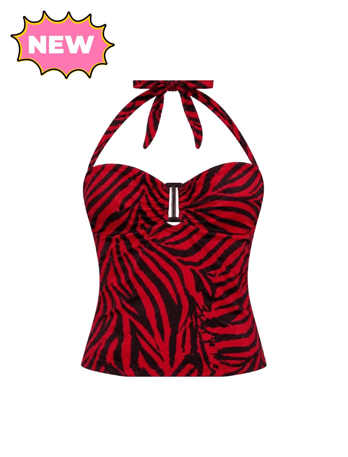Obsession Halter Top (Red/Black)