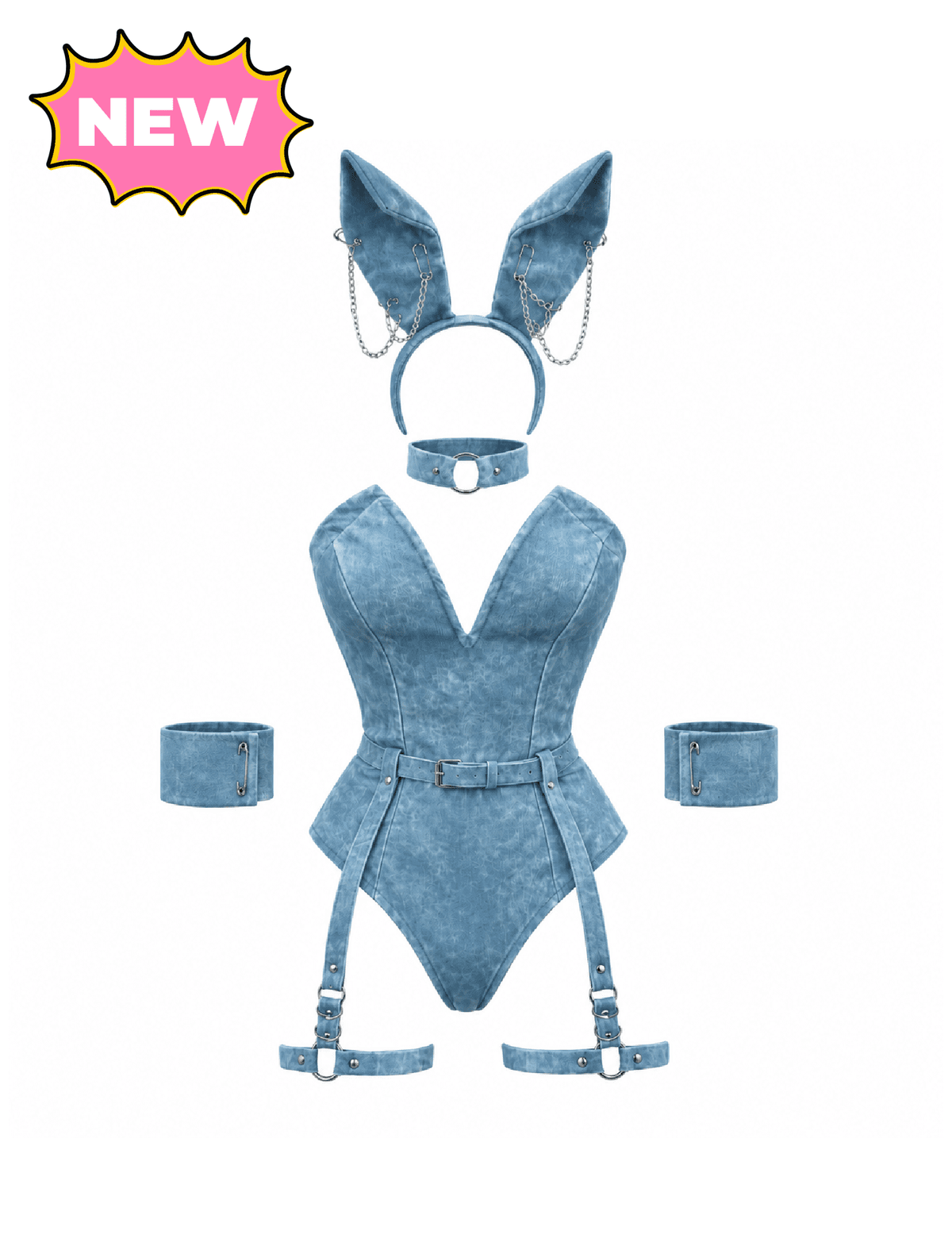 Denim Bunny Costume (Light Blue Denim)