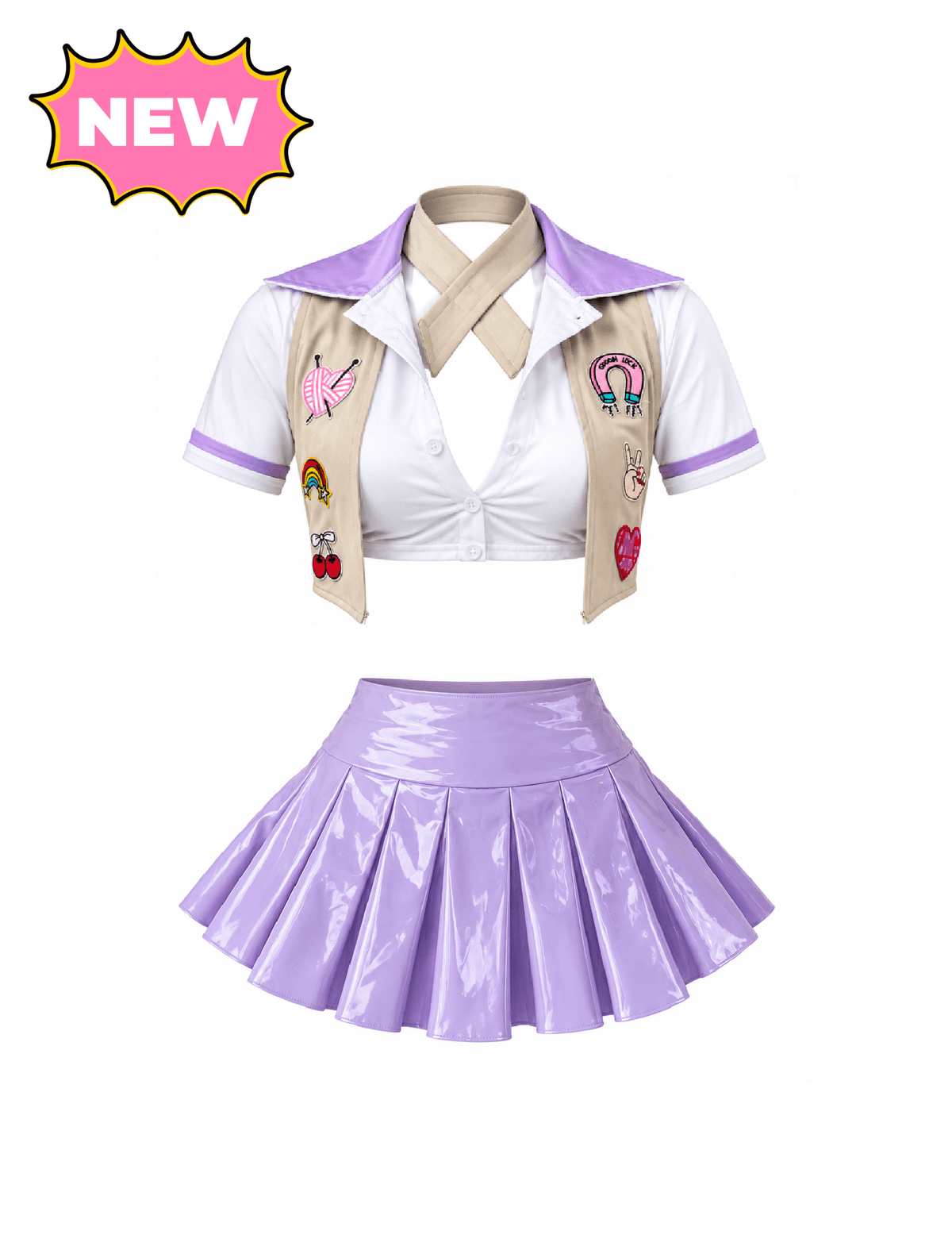 Girl Scout Costume (Purple/White)