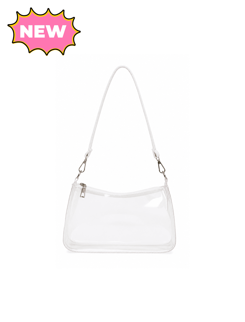 LA Clear Shoulder Bag (Clear / Silver)