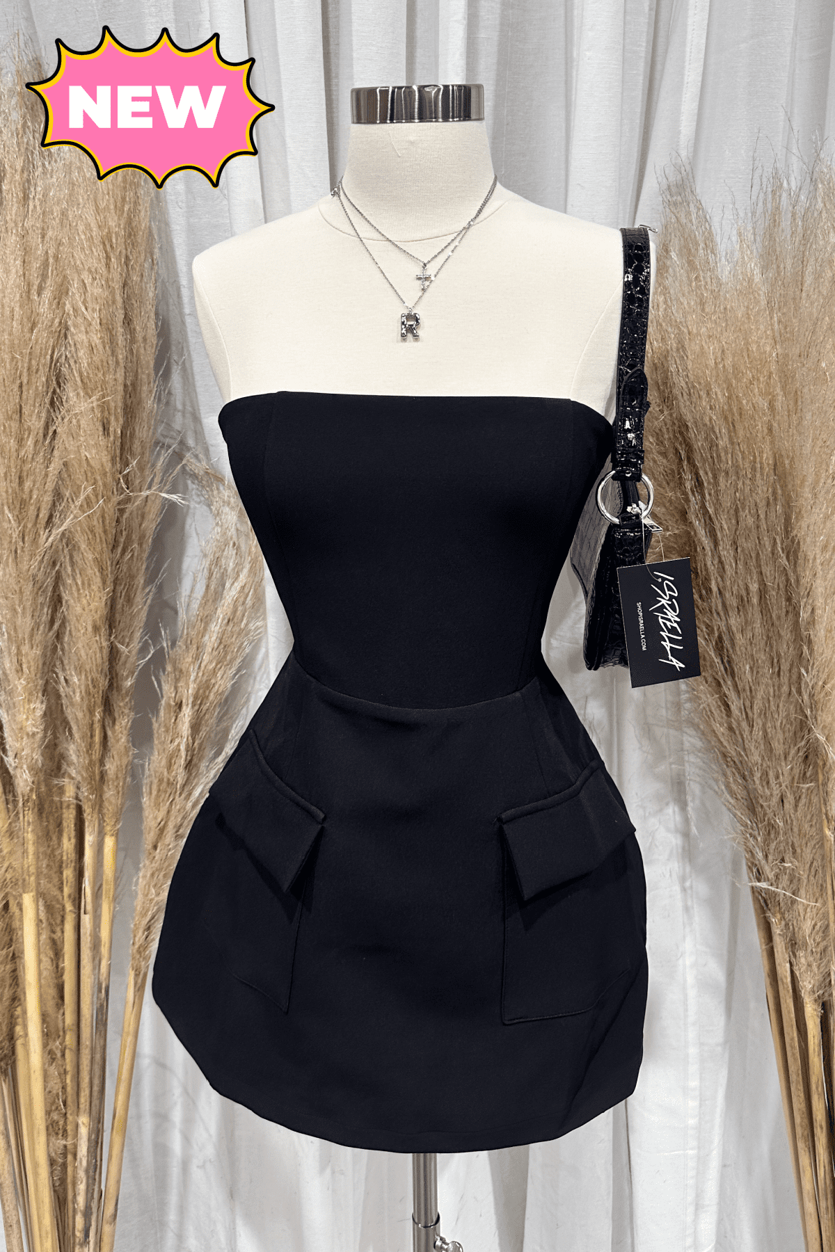 Arleth Tube Mini Dress (Black)