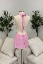 Load image into Gallery viewer, Carmen Halter Open Back Mini Dress (Pink)